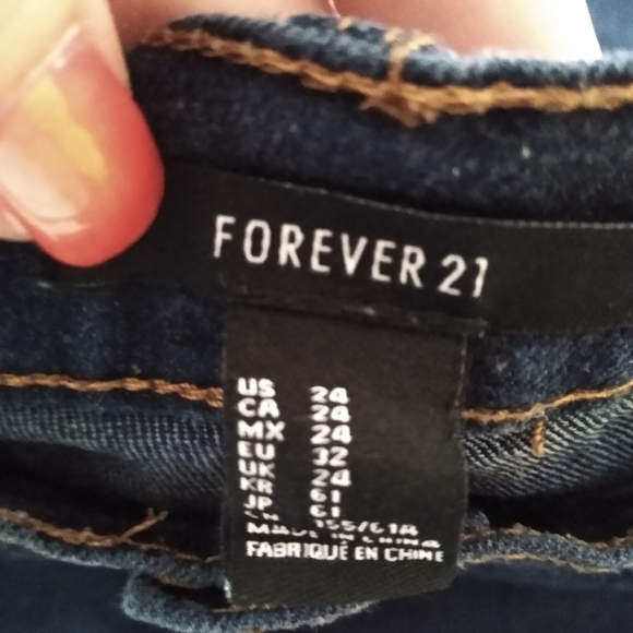 Forever 21 Skinny Stretch Denim Jeggings Pants, Size 24 - Picture 2 of 7
